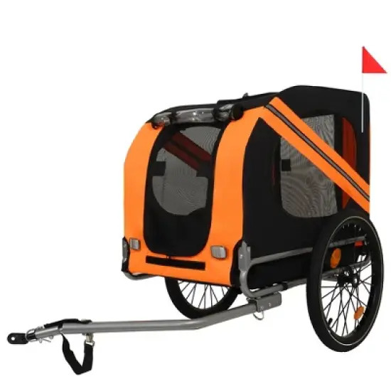 XINGHANZHENXUAN Large Folding Bike Trailer for Dogs, All-Terrain Pet Carrier for Cycling, Jogging, Camping, Outdoor Adventures image {17}