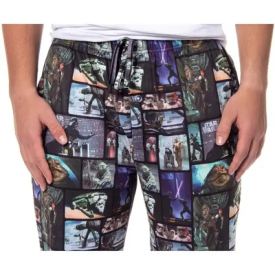 Star Wars Mens' Movie Film Classic Character Scenes Sleep Pajama Pants Multicolored image {2}