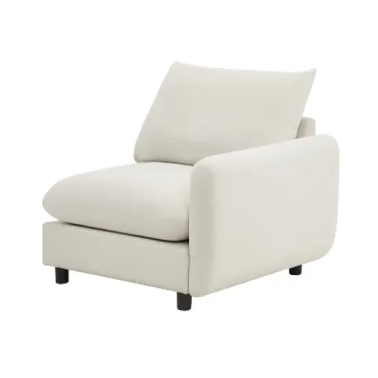 Christopher Knight Home Acker 3 Pieces Modern Upholstered Sectional Sofa Set, White image {4}