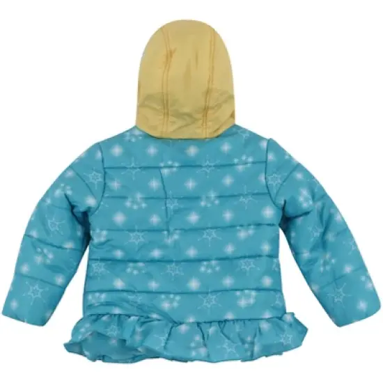 Disney Frozen Elsa Princess Anna Girls Winter Coat Puffer Jacket Little Kid image {1}