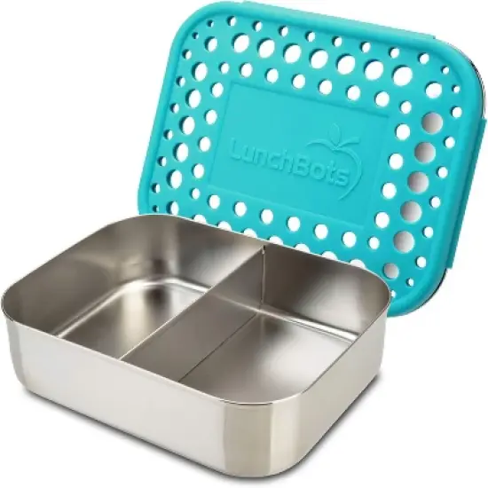LunchBots Medium Duo Stainless Steel Bento Box image {8}