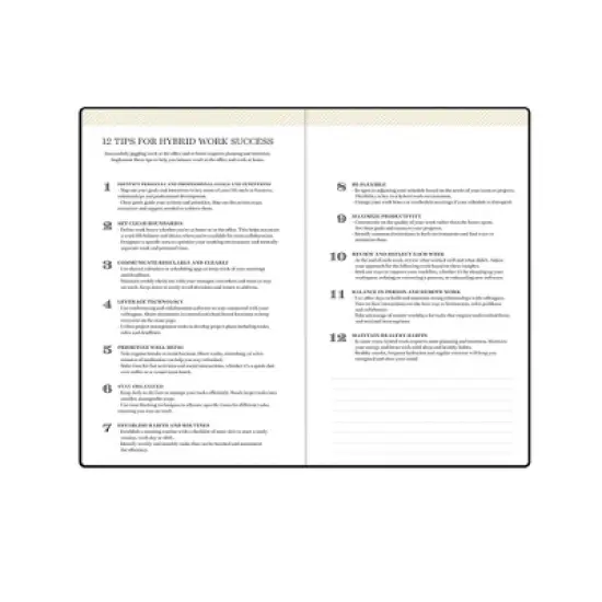 Blue Sky Day Designer Weekly/Monthly Hybrid Work Planning Calendar 5"x8" Black Faux Leather image {8}