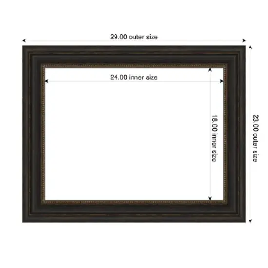 Amanti Art Accent Bronze Framed Dry Erase Magnetic Board 29 x 23 in. image {4}