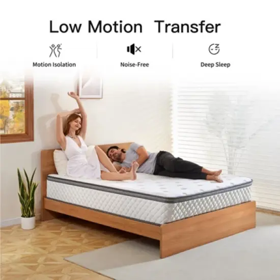 Swedrea Hybrid Mattress Gel Medium Memory Foam in White image {7}