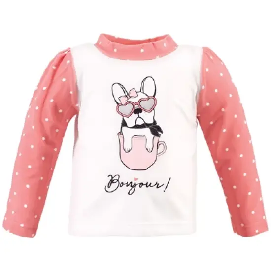 Hudson Baby Infant and Toddler Girl Swim Rashguard Set, Bonjour image {2}