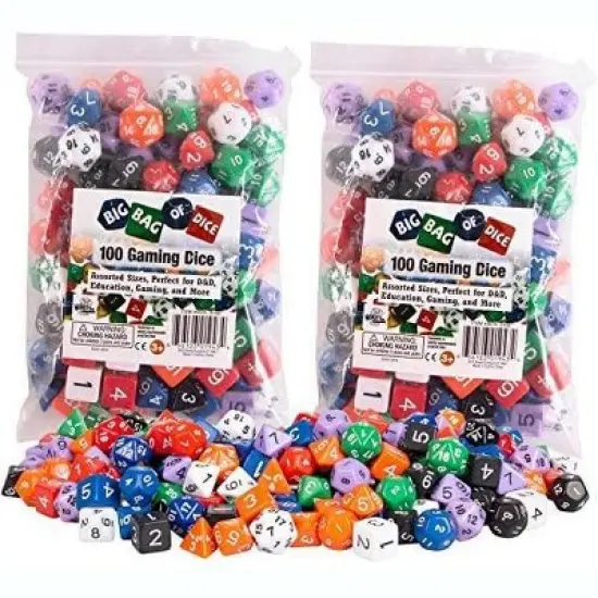 Monster Protectors 200 Gaming Dice in Assorted Polyhedral Sizes image {1}