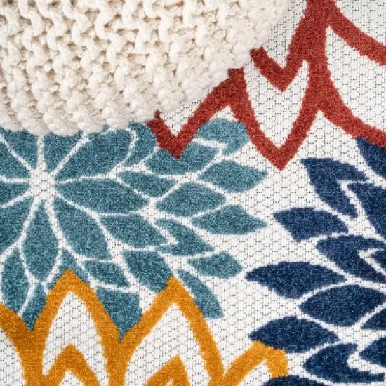 Minori Floral Indoor/Outdoor Runner Rug - JONATHAN Y image {6}