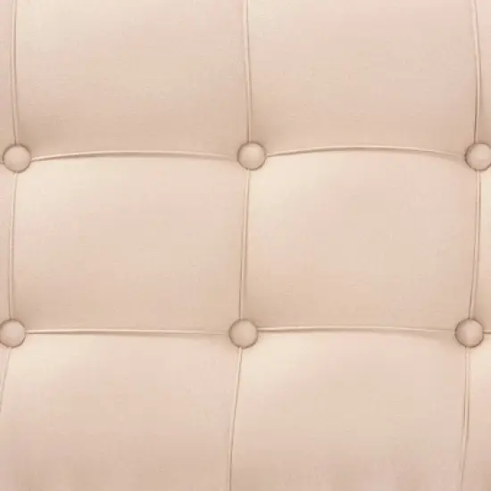 Hedia Fabric Upholstered and Wood Accent Bench - Baxton Studio image {5}
