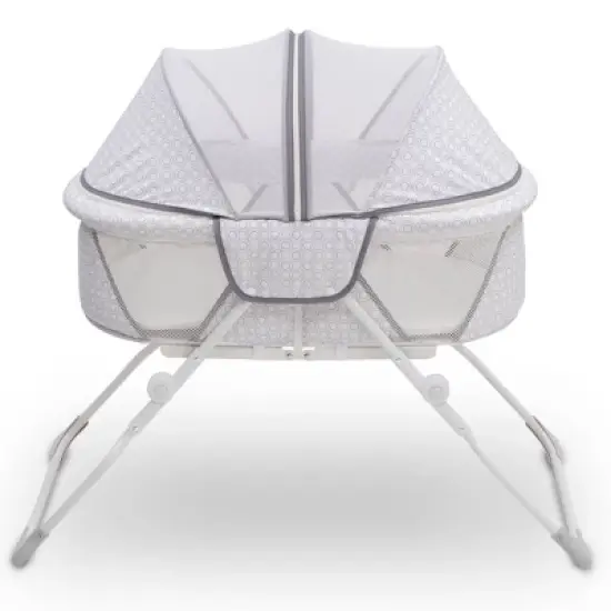 Delta Children EZ Fold Ultra Compact Travel Bassinet - Gray image {4}