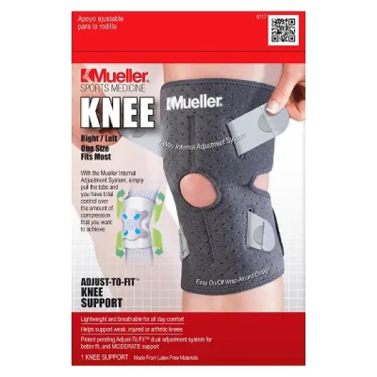 Mueller Adjust-To-Fit Knee Support Black image {1}