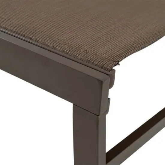 Outdoor Adjustable Chaise Aluminum Lounge Chair Brown - Crestlive Products: Patio Pool Furniture, Water-Resistant image {7}