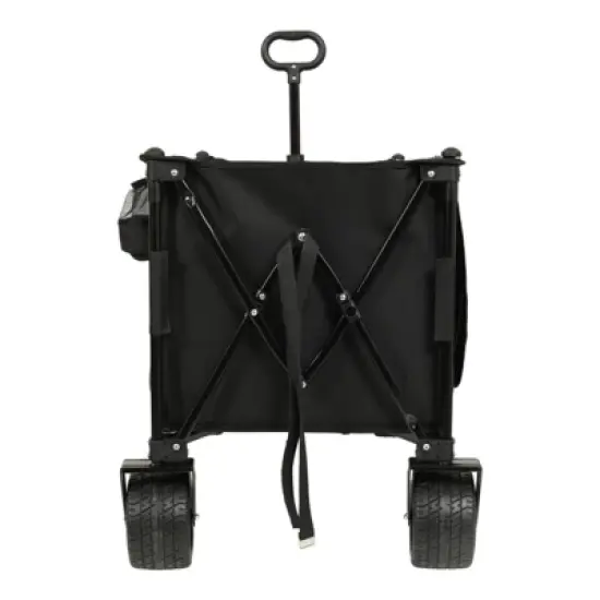 FATMOON Heavy-Duty All-Terrain Folding Utility Wagon Cart with 480lbs Capacity,Large Beach Wheels & Adjustable Handle for Camping,Beach,Outdoor image {4}