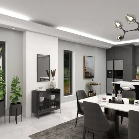 Industrial Metal Cabinet Black - Olivia & May image {11}