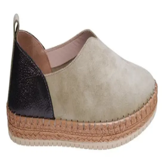 Cools 21 Paisley Two Tone Memory Foam Suede Slip on Flats image {1}