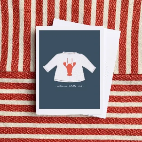 Lobstah Sweater 3" x 3" 50-Sheet Sticky Notes (2-Pack) & Lobstah Sweater Greeting Card Combo by Ramus & Co image {2}