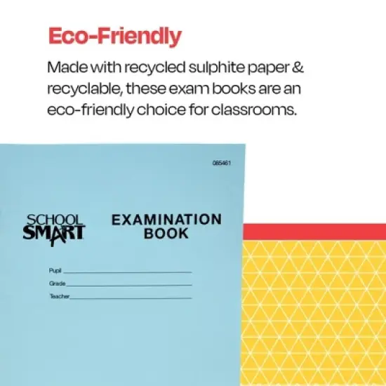 School Smart Examination Blue Books, 7 x 8-1/2 Inches, 16 Pages, Pack of 50 image {5}