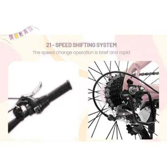 Gulches 20 inch Children's Bicycle, Shock Absorbing Front Fork, 21 - Speed, V - brakes, Mountain Tire, Boys and Girls Kids Bike for Outdoor Adventure image {5}