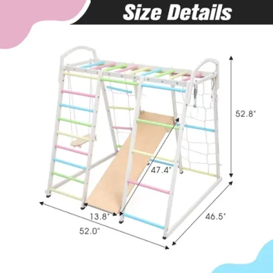 INFURNIC Baby Activity Gyms Multi-Functional Climbing Frame, Safe and Sturdy Design, Spacious Play Area, Multicolored, 52.76"*14.97"*5.71" image {3}