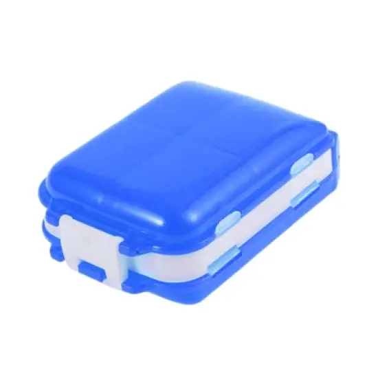 Unique Bargains 8 Grids 3 Fold Pill Case 1 Pc image {6}