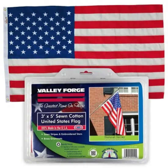 Valley Forge Best USA Flag 5 ft. W X 3 ft. L image {1}
