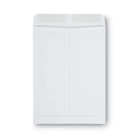 Universal Catalog Envelope, 28 lb Bond Weight Paper, #10 1/2, Square Flap, Gummed Closure, 9 x 12, White, 100/Box image {1}