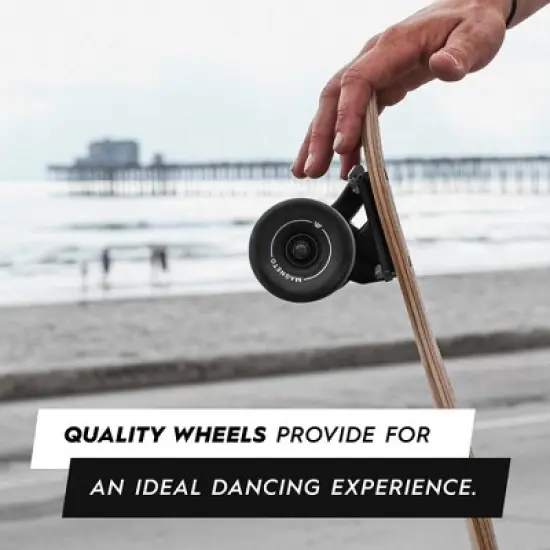 Magneto Bamboo Carbon Fiber Longboard Skateboard- 46" x 9.5", Cruising, Carving, Downhill and Dancing, Kicktails & Tricks image {5}