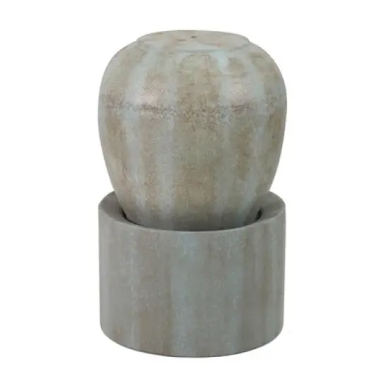 NAYSAYE Fountain Outdoor Cement Urn Water Feature Decorative for Garden Lawn Patio Deck, Blue, 19.3"*19.3"*32.3" image {1}