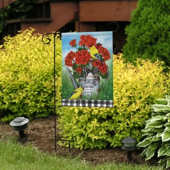 Briarwood Lane Summer Garden Flag 12x18 For Outdoor Geranium Watering Can For Summer Garden Flag Flags For Outside image {3}