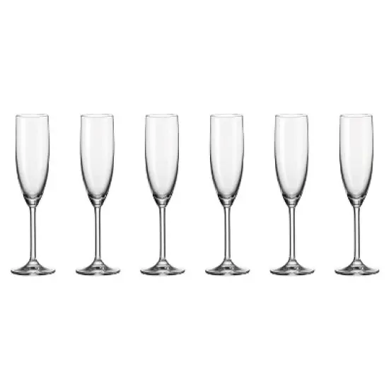 LEONARDO  Cheers Champagne Flute Glass, Set of 6, 7.4 Ounce image {5}