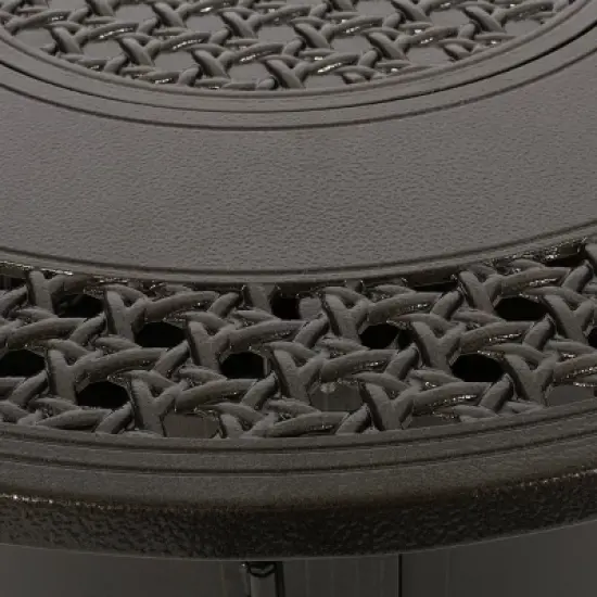 Ontario Outdoor Round Aluminum Fire Pit Hammered Bronze - Christopher Knight Home image {5}