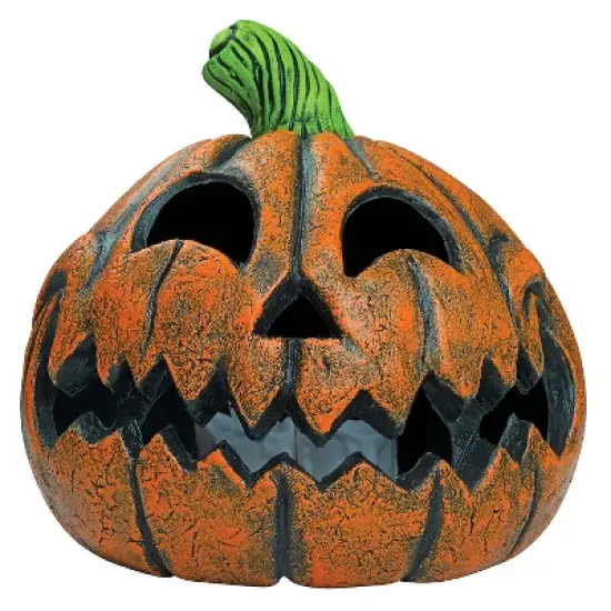 9" Happy Pumpkin Jack-o-Lantern Decoration image {1}