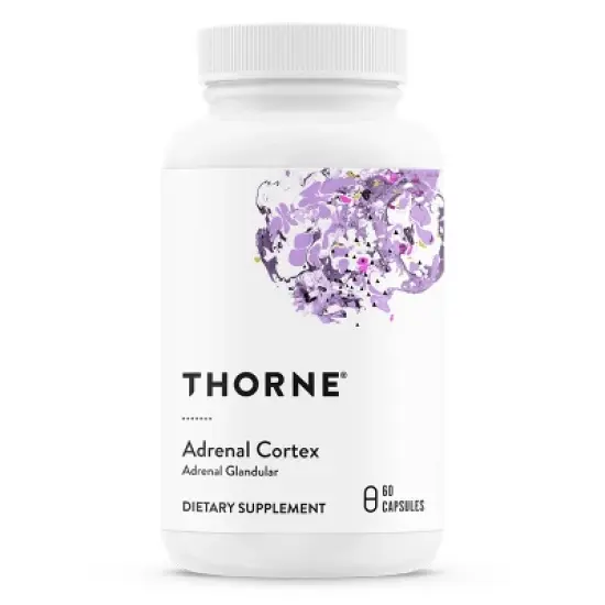 THORNE Adrenal Cortex - Bovine Adrenal Cortex Supplement for Cortisol Management - Support Healthy Adrenal Gland Function* - 60 Capsules image {7}
