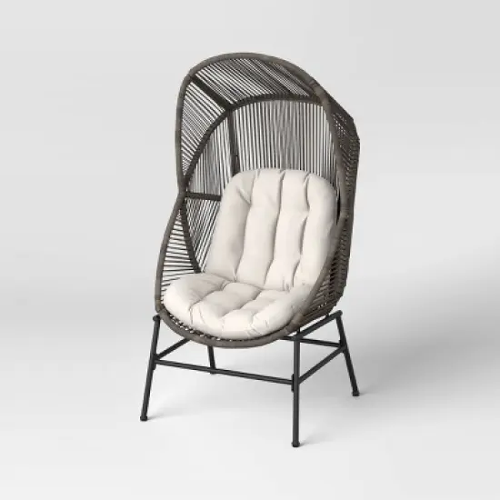 Latigo Patio Statement Egg Chair Gray - Threshold&trade; image {6}