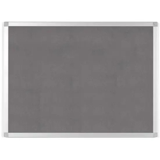 Bi-silque - Ayda - Fabric 24"W Bulletin Board - Gray - 0.5 x 24 - 1 Each image {4}