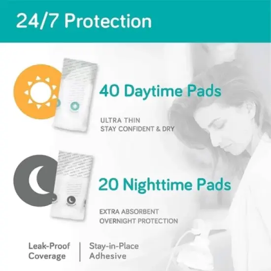 nanobebe Day and Night Nursing Pads - 60ct image {3}