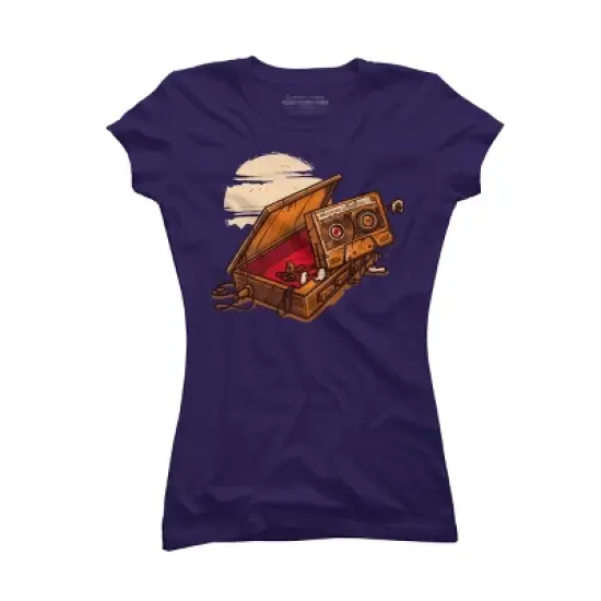 Junior's Design By Humans Dead Man Walkmann By LetterQ T-Shirt image {5}