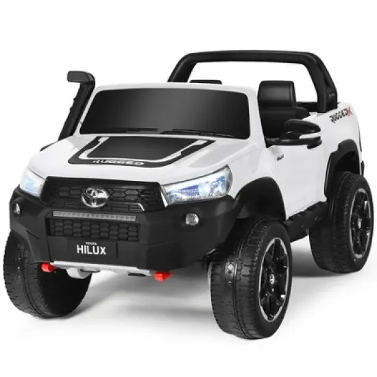 Costway 2x12V Licensed Toyota Hilux Ride On Truck Car 2-Seater 4WD w/ Remote Control image {12}