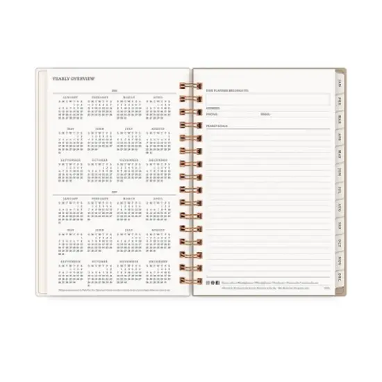 Morris & Co. by Blue Sky 5"x8" 2026&nbsp;Daily/Monthly Wirebound Planner Printed Standen Lily Peach image {7}