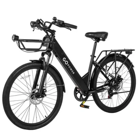 GoPowerBike GoVelo Electric Bike for Adults &ndash; 500W Motor, Removable Battery, 26&rdquo; Tires, 20 MPH Top Speed, 50+ Mile Range image {13}