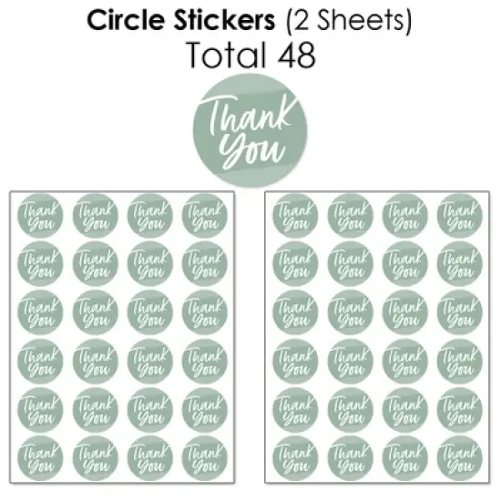 Big Dot of Happiness Sage Green Elegantly Simple  - Guest Party Favors Candy Favor Sticker Kit - 304 Pieces image {4}