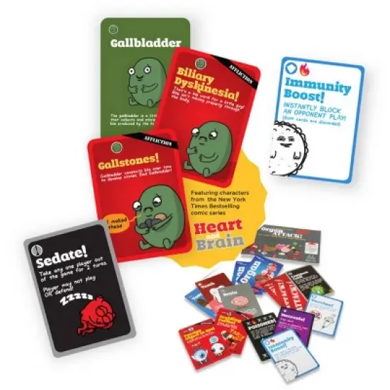 University Games Organ Attack Game: Classic Board for 4-6 Players, Social Skills, 30-45 Min Play, Includes Cards, Instructions image {2}