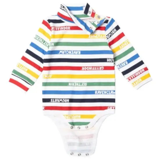 Harry Potter Gryffindor Hufflepuff Ravenclaw Slytherin Baby 2 Pack Turtleneck Bodysuits Newborn to Infant  image {3}