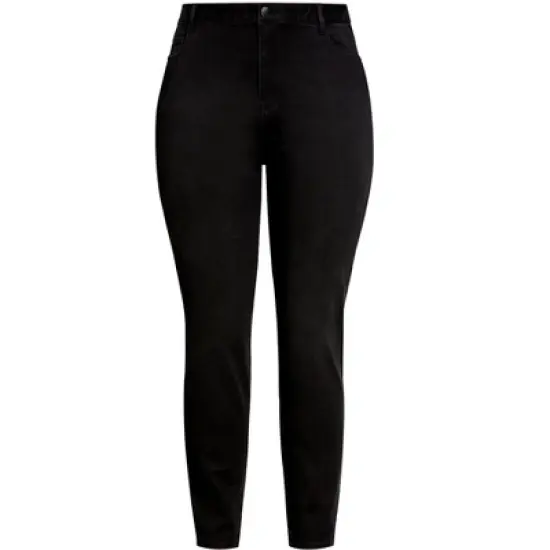 Women's Plus Size Butter Denim Skinny Jean Black - tall | AVENUE image {5}