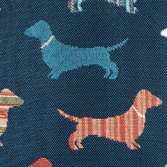 Signare USA Dachshund Dog Blue Toiletry Vanity Bag image {6}