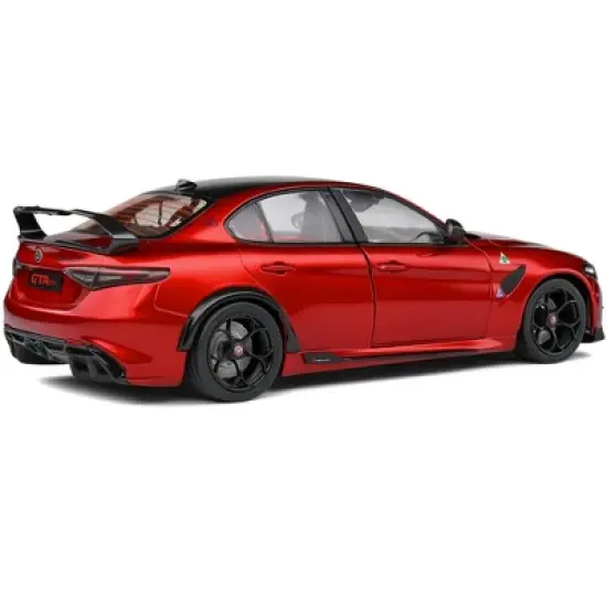 2021 Alfa Romeo Giulia GTA M Rosso Tristrato Red Metallic with Carbon Top 1/18 Diecast Model Car by Solido image {4}