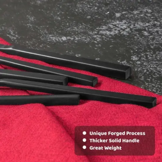 Itopfox 20-Piece Forged Silverware Set, Stainless Steel Flatware Cutlery Set for 4, Matte Satin Polished, Dishwasher Safe image {1}