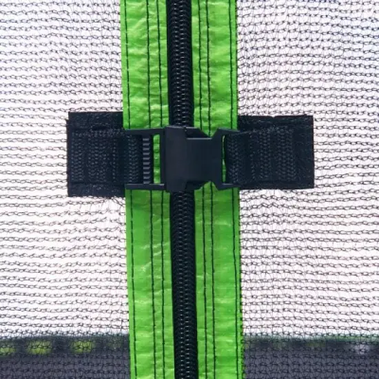 Whisen 16 ft. Trampoline with Basketball Hoop, Outdoor Trampolines w/Ladder and Safety Enclosure Net, Slide and Football Goal image {2}