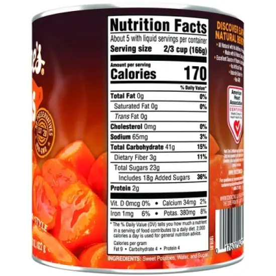Bruce's Yams Cut Sweet Potatoes in Syrup, Canned Vegetables, 29 oz (Pack of 2) image {2}