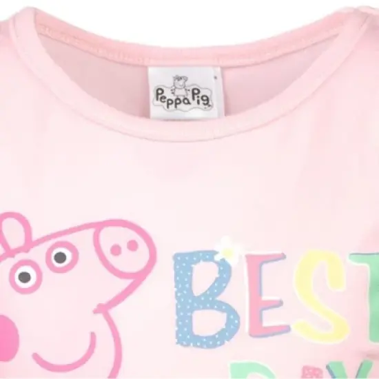 Peppa Pig Girls Short Sleeve Dress Toddler to Little Kid image {4}