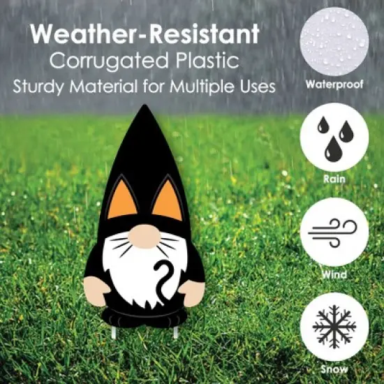 Big Dot of Happiness Halloween Gnomes - Gnome Lawn Decorations - Outdoor Spooky Fall Party Yard Decorations - 10 Piece image {4}